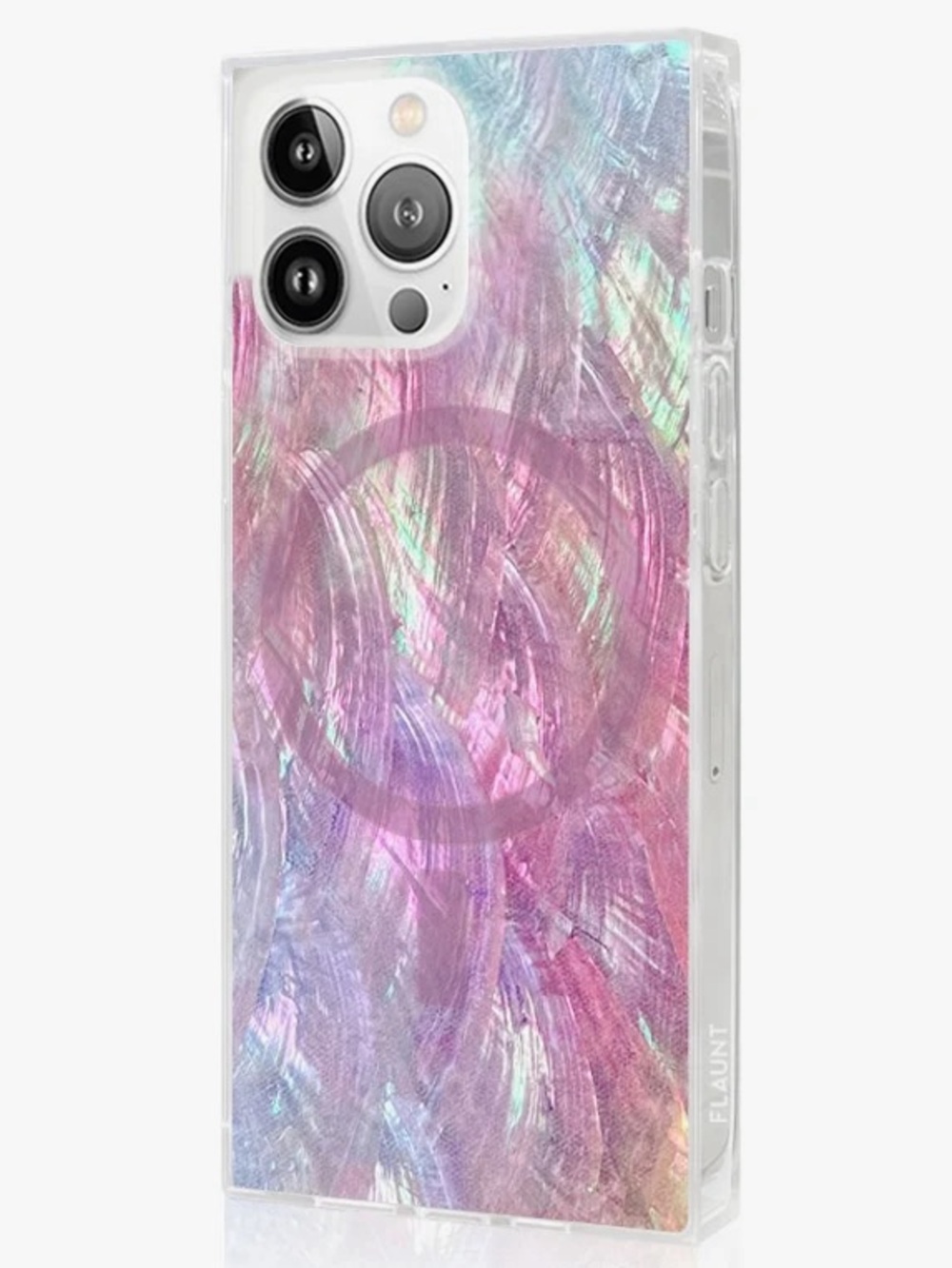 Flaunt SQUARE® Pink Mother of Pearl iPhone 16 Pro Max Case